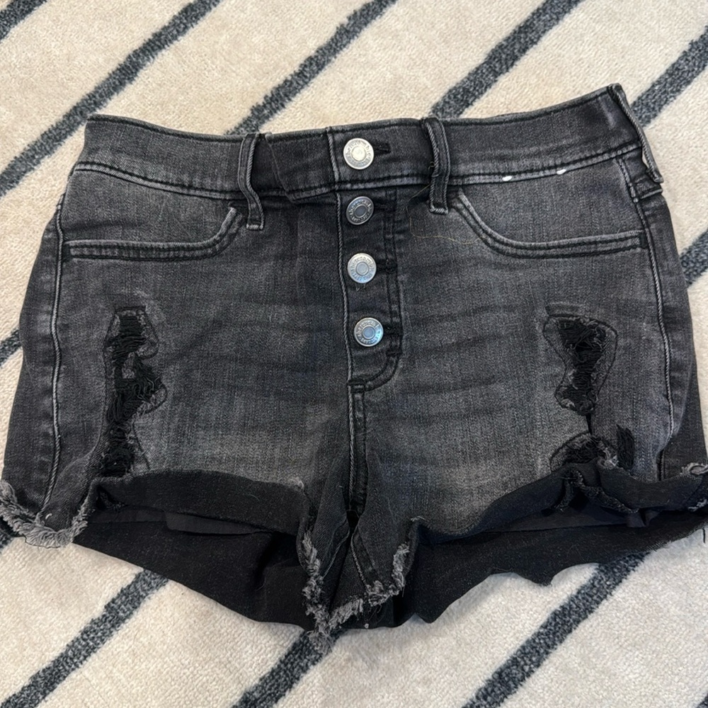 Black Abercrombie kids Jean shorts